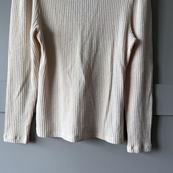 J Crew Top Womens Medium Ribbed Long Sleeve Pullover V Neck Soft Knit Top - Picture 6 of 13